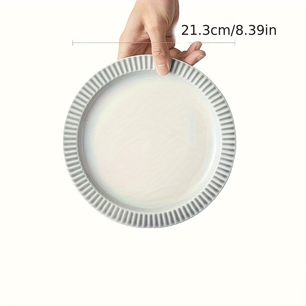 ScandinavianInspired Round Ceramic Dinner Plate  Stylish Design