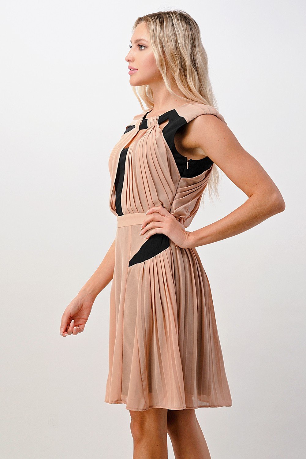 Color Blocked Pleated Fashion Dress | Apparel | Kitchen + Metal