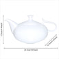 Elegant White Porcelain Teapot with Infuser - Perfect for Brewing