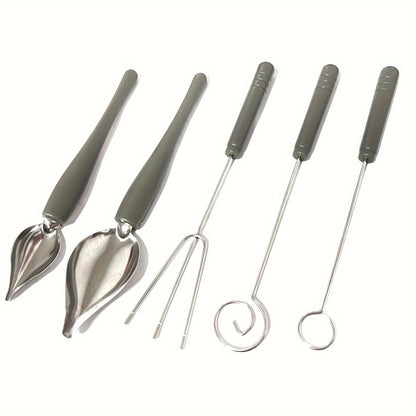 Decorative Chocolate Dipping and Art Spoons Set