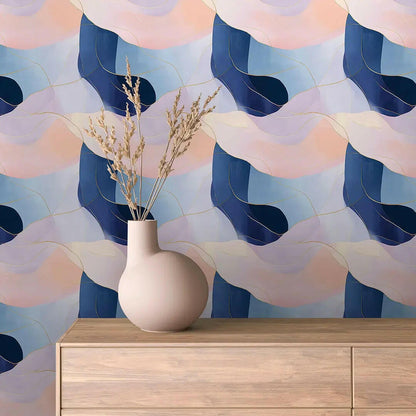 Serene Horizon Abstract Mural