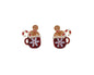 Glittery Mugs with Joyful Gingerbread Earrings
