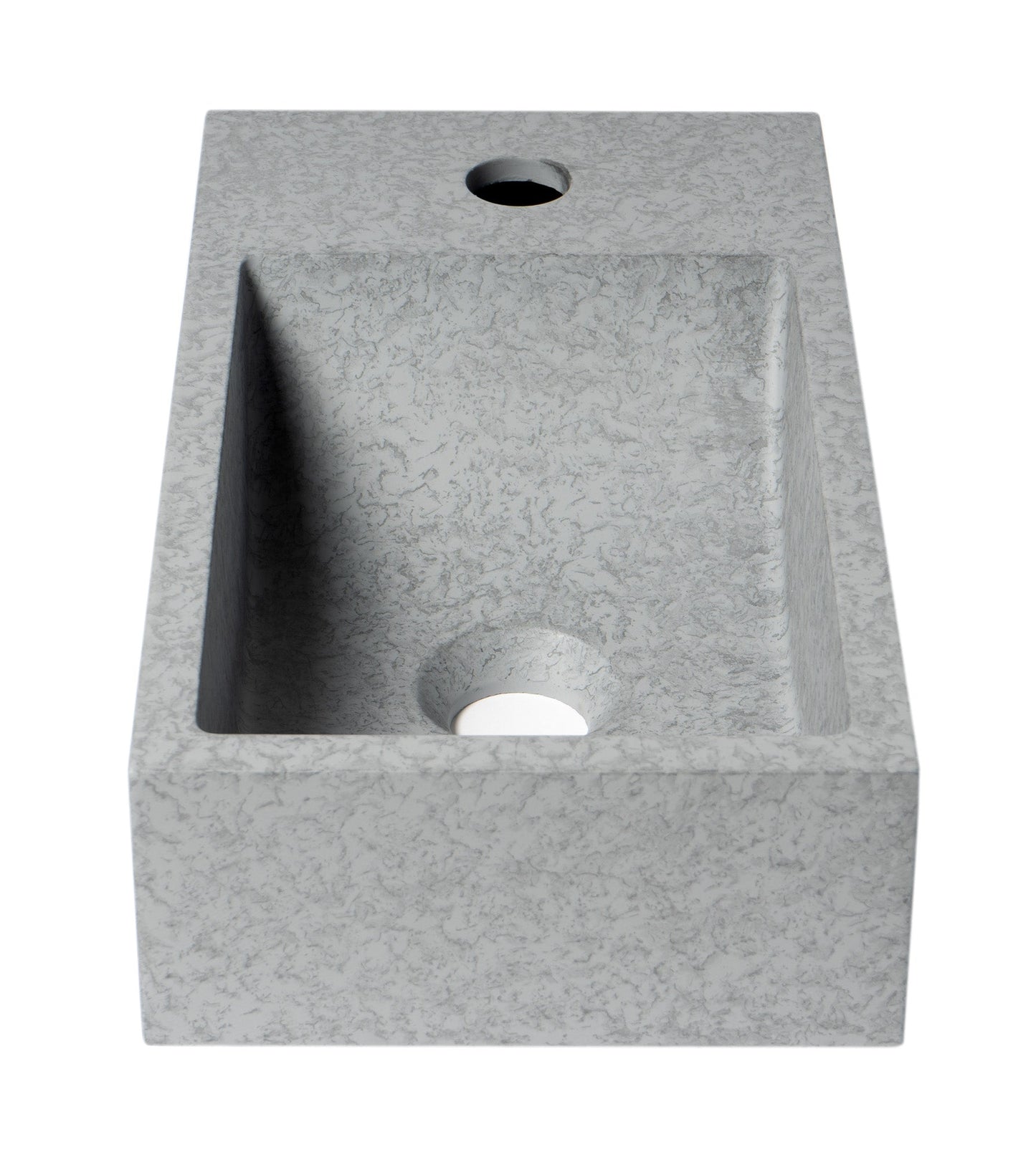 ALFI brand  ABCO108 16" Small Rectangular Solid Concrete Gray Matte Wall Mounted Bathroom Sink