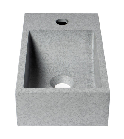 ALFI brand  ABCO108 16" Small Rectangular Solid Concrete Gray Matte Wall Mounted Bathroom Sink