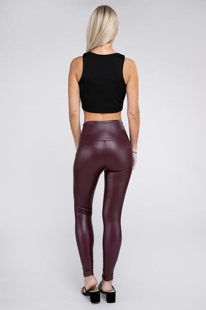 ZENANA High Rise Faux Leather Leggings