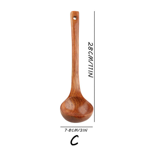 Versatile LongHandled Natural Wood Shovel for Cooking