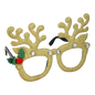 Glittering Gold Reindeer Glasses