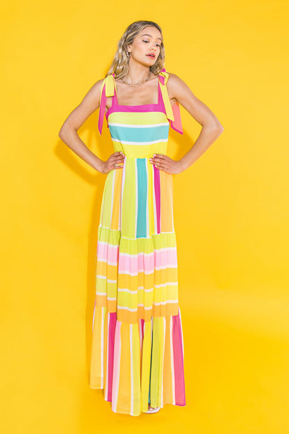 FOLLOW THE BREEZE WOVEN MAXI DRESS