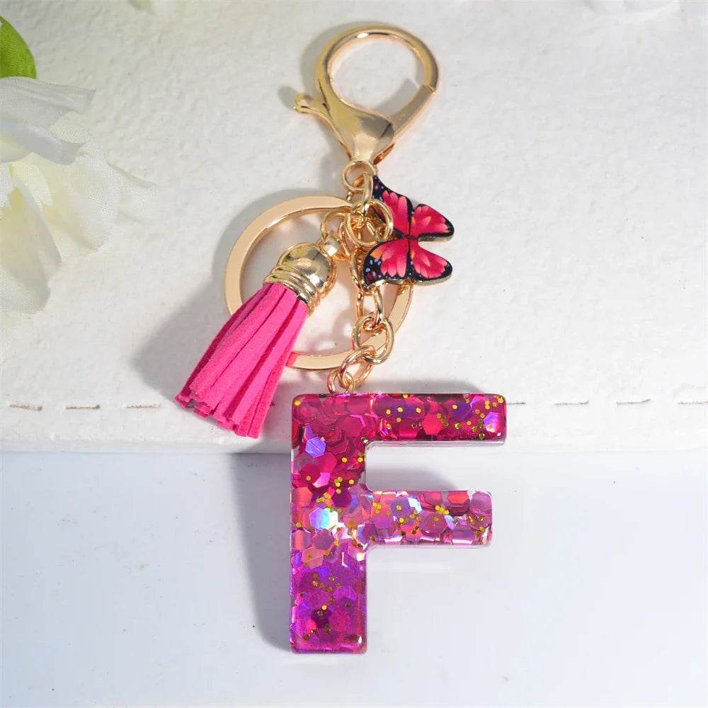 Personalized Butterfly Tassel Keychain 💖