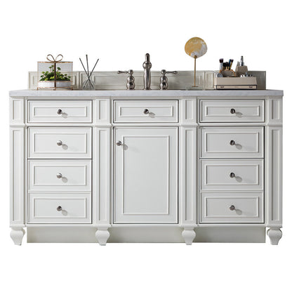 Bristol 60" Single Vanity Cabinet, Bright White