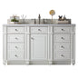 Bristol 60" Single Vanity Cabinet, Bright White