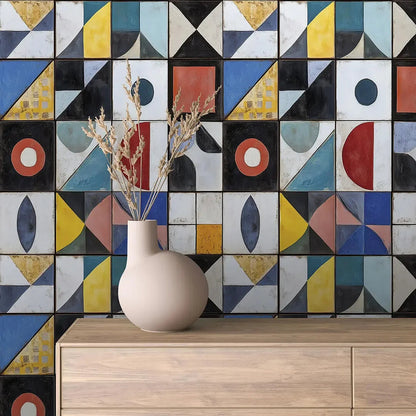 Modernist Composition Grid Wallpaper