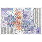 Phoenix Metro Area Zip Code Map - Cities Colored - POSTER PRINTS