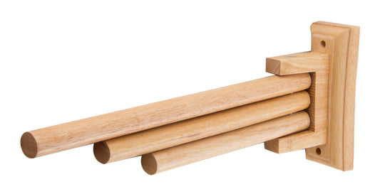 ALFI brand  AB5506 16" Triple Rack Wooden Towel Bar Bathroom Accessory