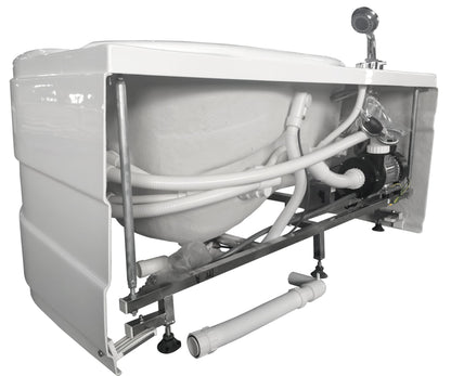 EAGO AM175-L  5" White Acrylic Whirlpool Bathtub - Drain on Right