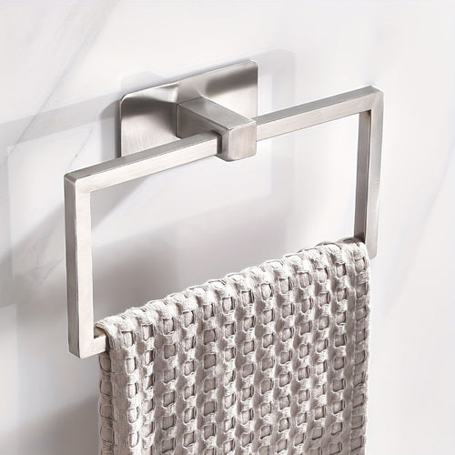 Elegant PunchFree Square Gold Towel Rack