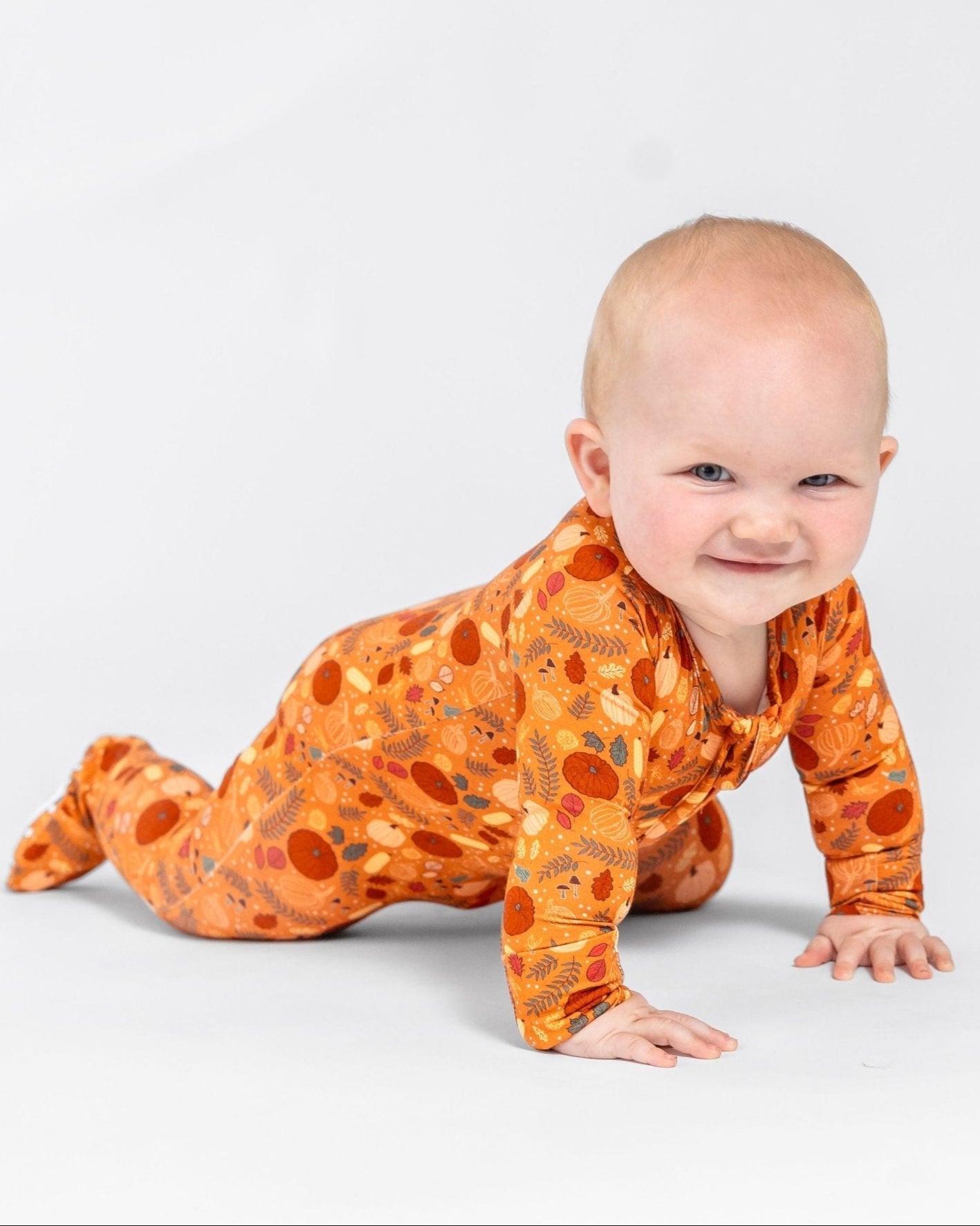 Fall Bamboo Zipper Footie