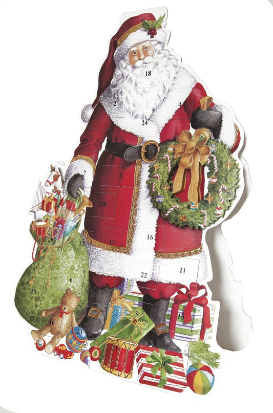 Santa Claus Die Cut Standing Advent Calendar