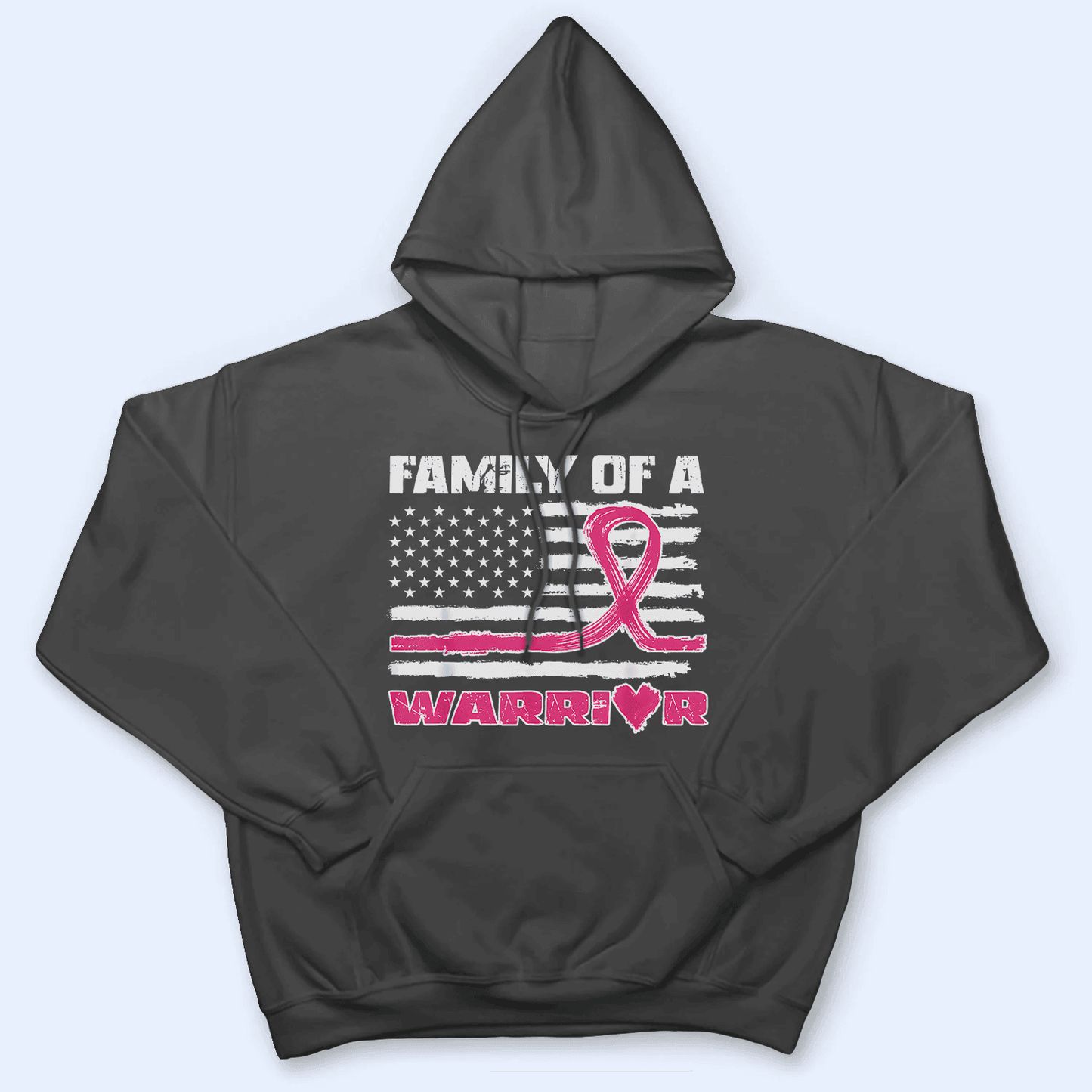 Family Of A Warrior - Personalized Custom T Shirt - Birthday, Loving, Funny Gift for Grandma/Nana/Mimi, Mom, Wife, Grandparent