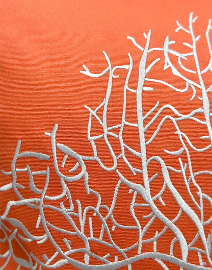 Fan Coral Indoor Outdoor Pillow-Coral