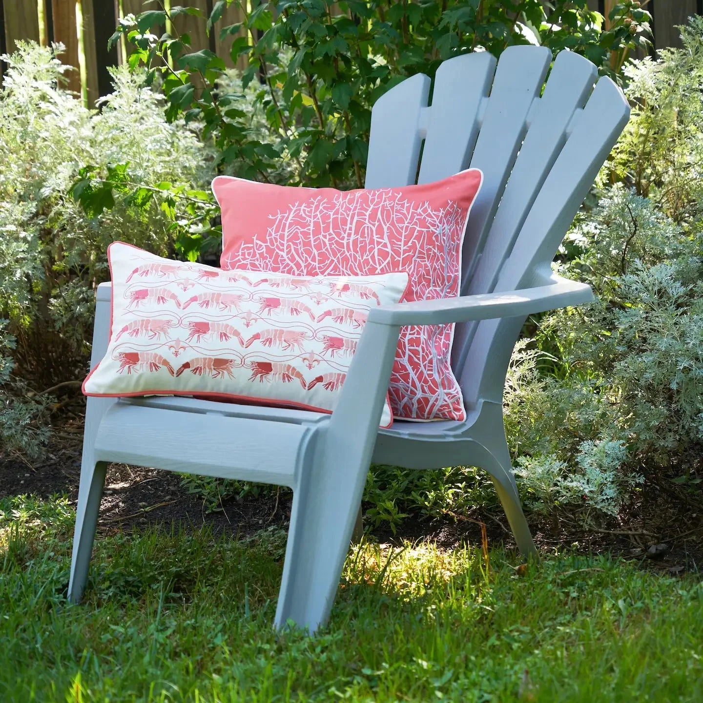 Fan Coral Indoor Outdoor Pillow-Coral