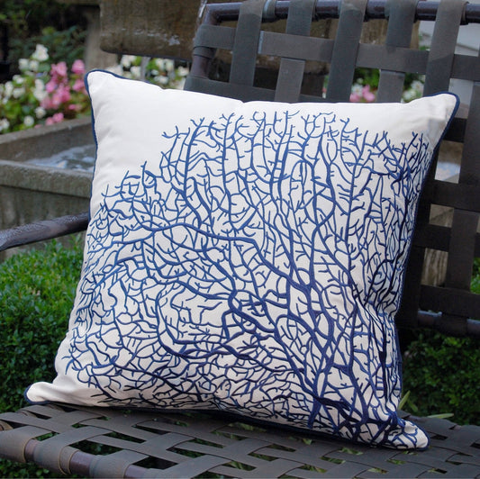 Fan Coral Indoor/Outdoor Throw Pillow