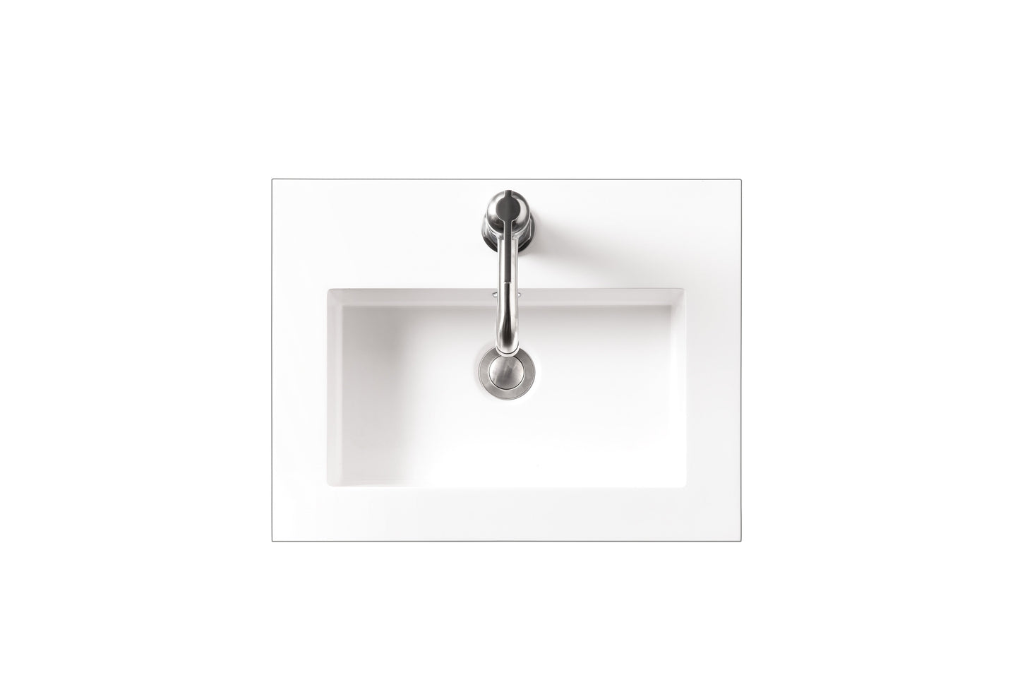 Composite Countertop 20"W  x 15.4" D  Sink , White Glossy