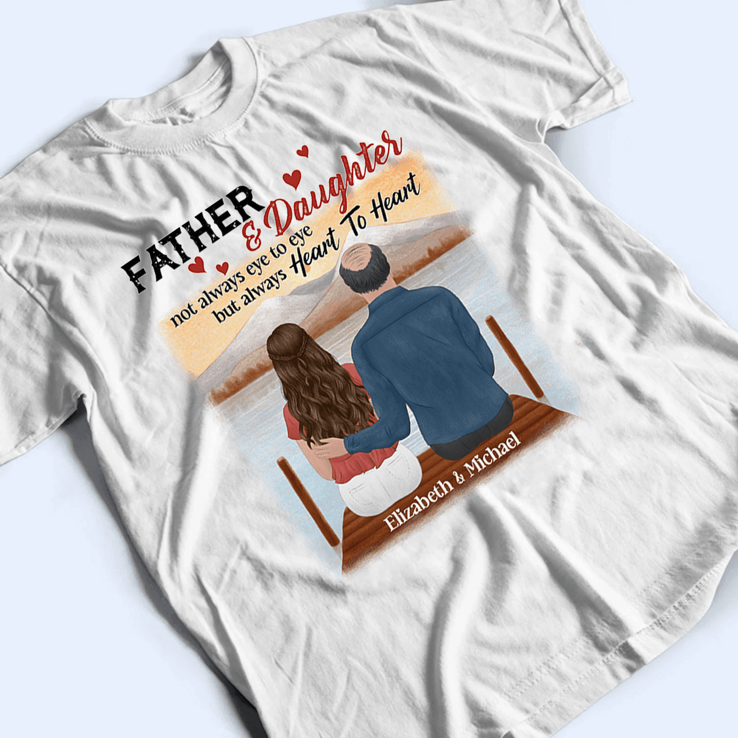 Father & Daughter/Son - Personalized Custom T Shirt - Father's Day Gift for Dad, Father, Daddy, Dada, Dad Jokes