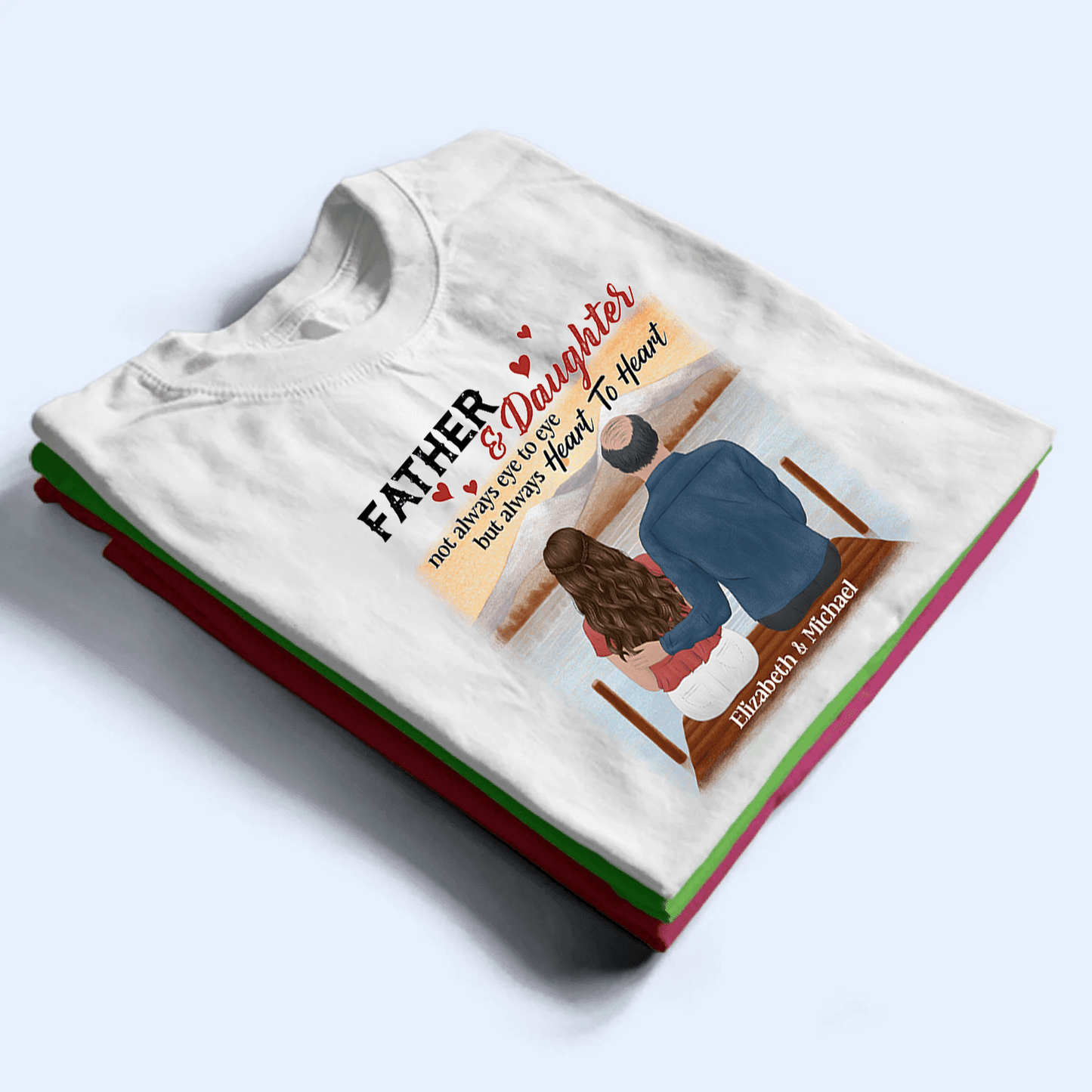 Father & Daughter/Son - Personalized Custom T Shirt - Father's Day Gift for Dad, Father, Daddy, Dada, Dad Jokes