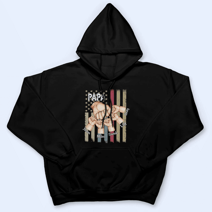 Fathers' Day Fist Bump - Personalized Custom T Shirt - Birthday, Loving, Funny Gift for Fathers/Dad/Papa/Grandpa
