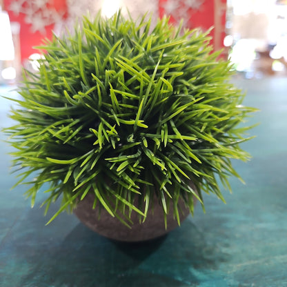 Faux Small Grass Potted Plant