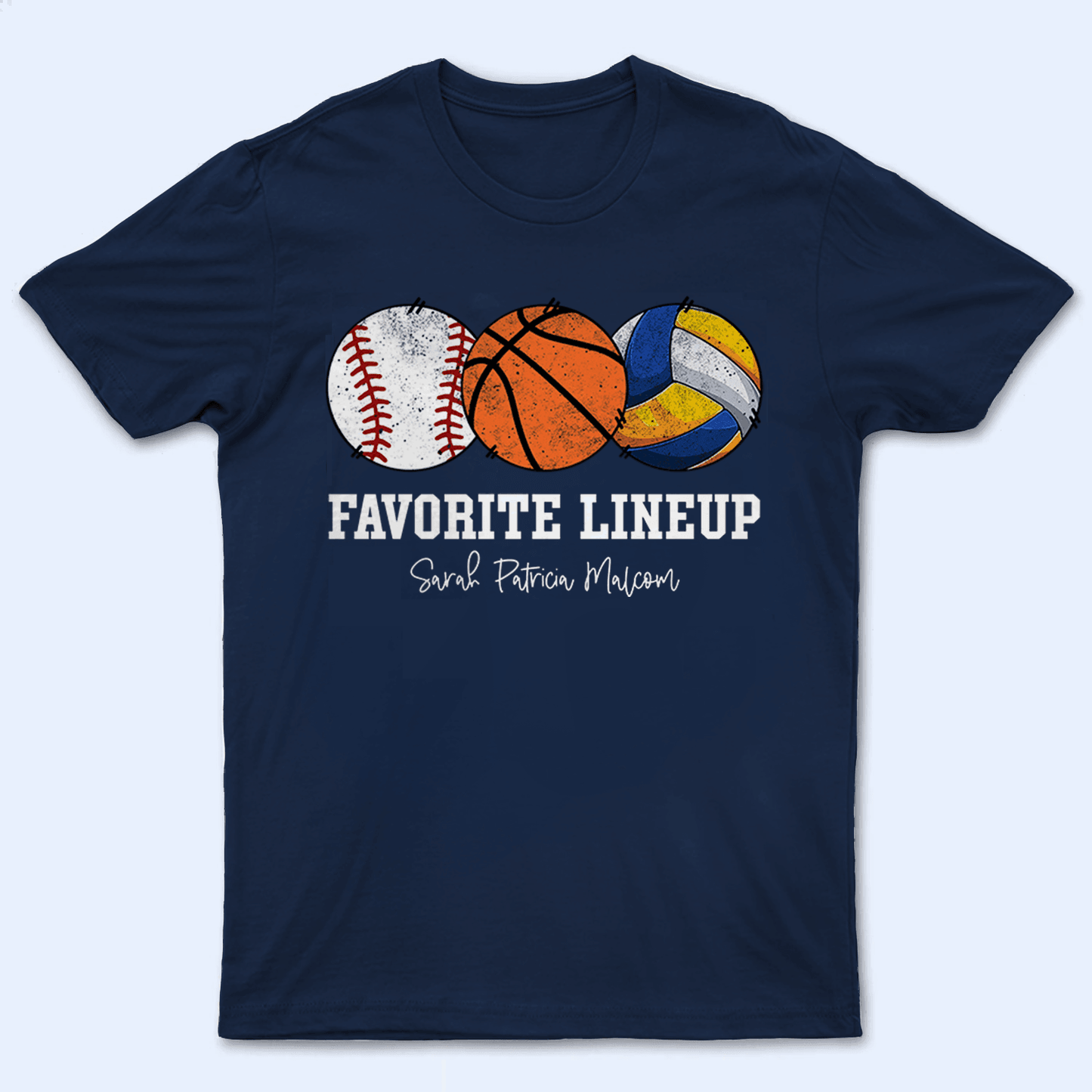 Favorite Lineup - Baseball/Softball - Personalized Custom T Shirt - Gift for Grandma/Nana/Mimi, Mom, Wife, Grandparent