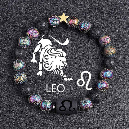 European and American Zodiac Twelve Constellation Bracelet - Beaded Design