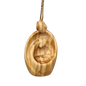 Modern Style Nativity Scene Ornament - Olive Wood - 2 Inch