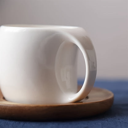 Elegant Ceramic Mug  Saucer Set Microwave Safe 7oz123oz