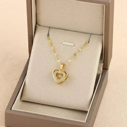 LuxeJewels™ – Double Layer Love Necklace (Titanium Steel)