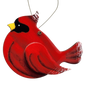 Wooden Cardinal Ornament - In flight facing Left