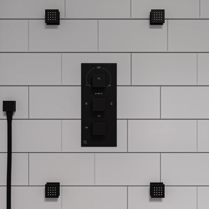 ALFI brand AB7606 Square Sliding Rail Hand Shower Set