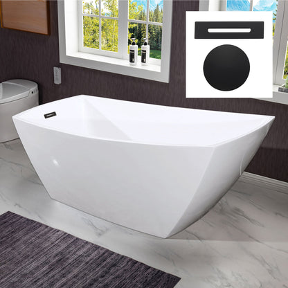 WOODBRIDGE 67" Acrylic Freestanding Bathtub Contemporary Soaking Tub