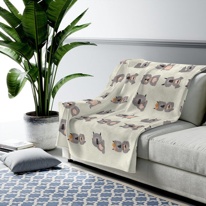 Lama Yoga Poses Velveteen Plush Blanket | Kitchen + Metal