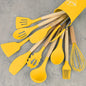 12Piece Silicone Kitchen Utensil Set with Wooden Handles
