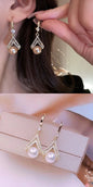 Fashion Water Drop Pearl Earrings - Trendy All-Match Accessories
