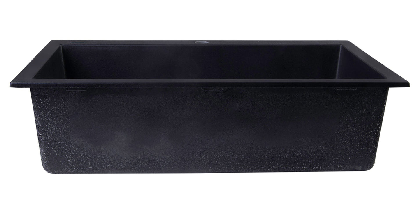 ALFI brand AB3020DI 30" Drop-In Single Bowl Granite Composite Kitchen Sink