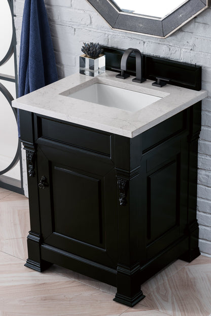 Brookfield 26" Single Vanity Cabinet, Antique Black
