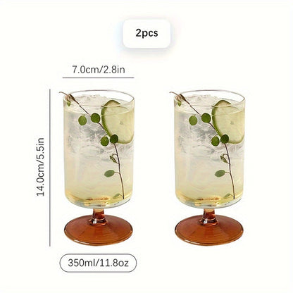 Elegant Stemmed Water Glasses Set, Multipurpose Reusable Insulated