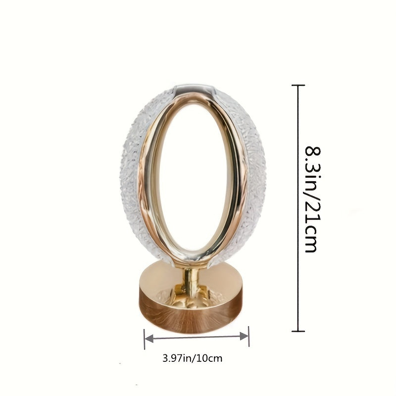 Elegant USB Rechargeable Crystal Touch Desk Lamp  Adjustable Color