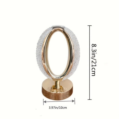 Elegant USB Rechargeable Crystal Touch Desk Lamp  Adjustable Color