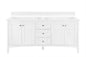 Palisades 72" Double Vanity Cabinet, Bright White