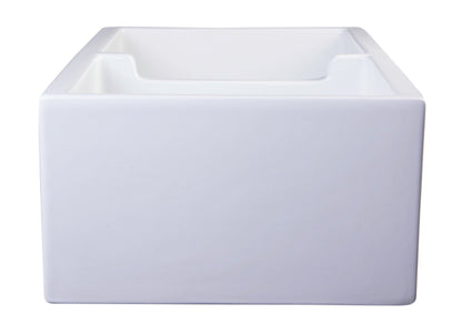 ALFI brand AB3918ARCH Arched Apron Thick Wall Fireclay Double Bowl Farm Sink