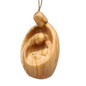 Modern Style Nativity Scene Ornament - Olive Wood - 3 Inch